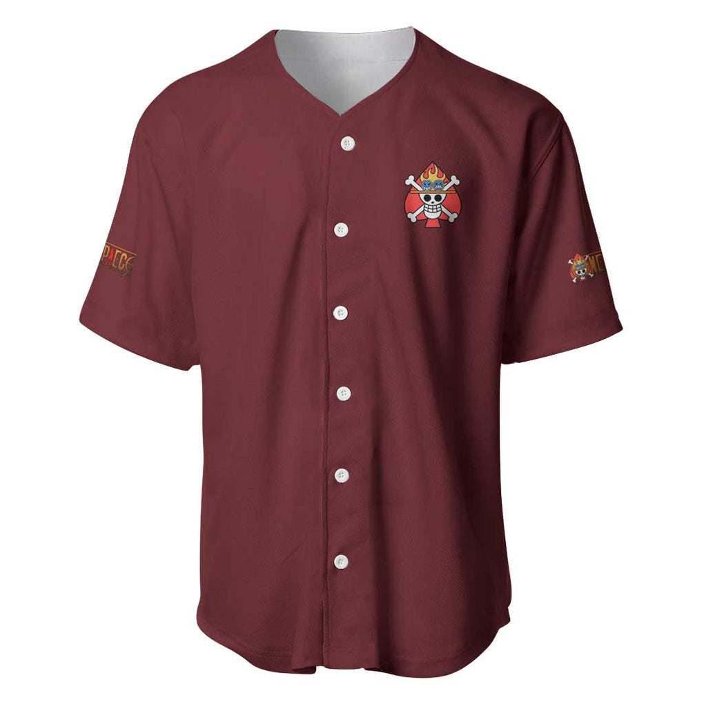Ace One Piece Anime Style Baseball Jersey_1 Ace One Piece Anime Style Baseball Jersey_1