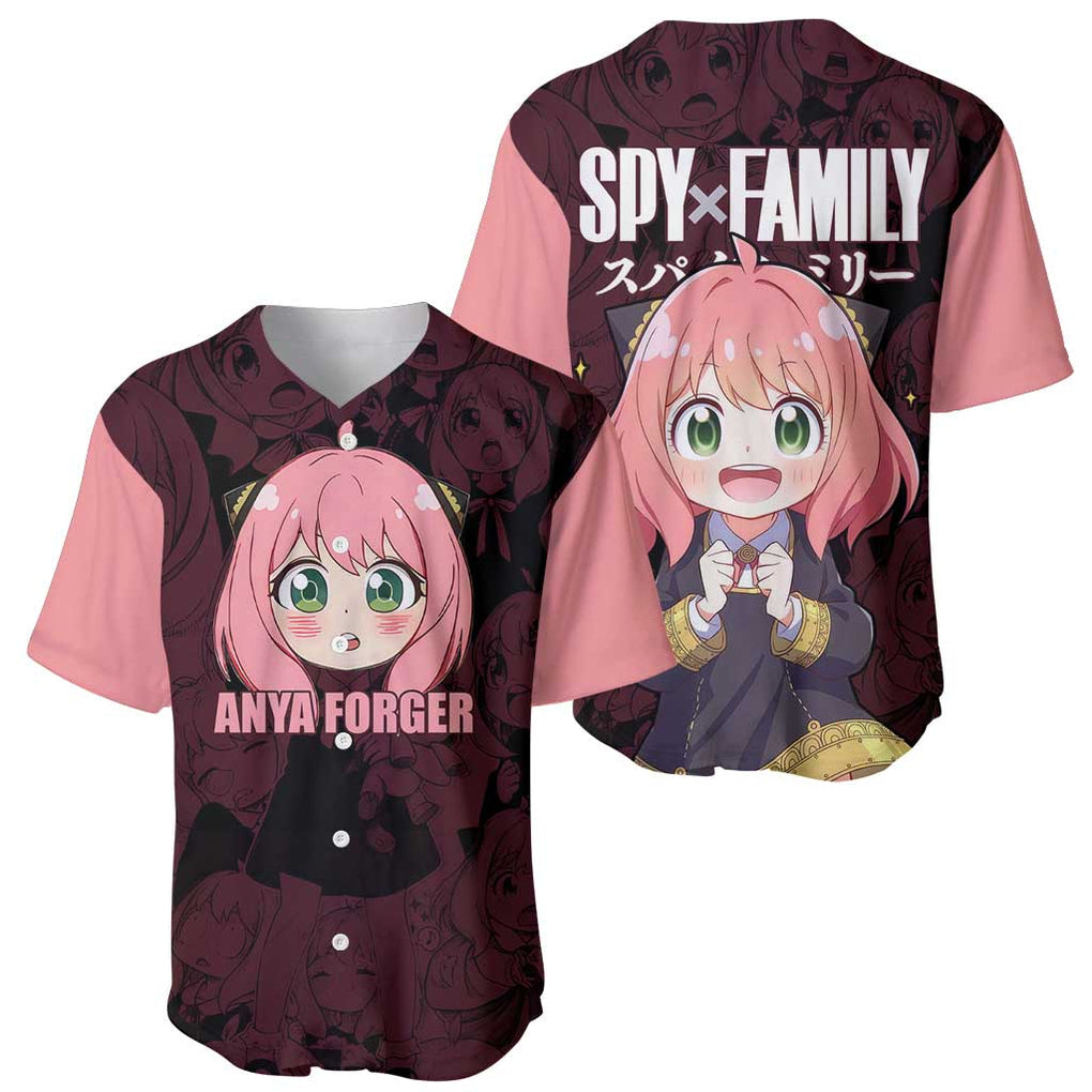 Anya Spy X Anime Style Baseball Jersey_1 Anya Spy X Anime Style Baseball Jersey_1