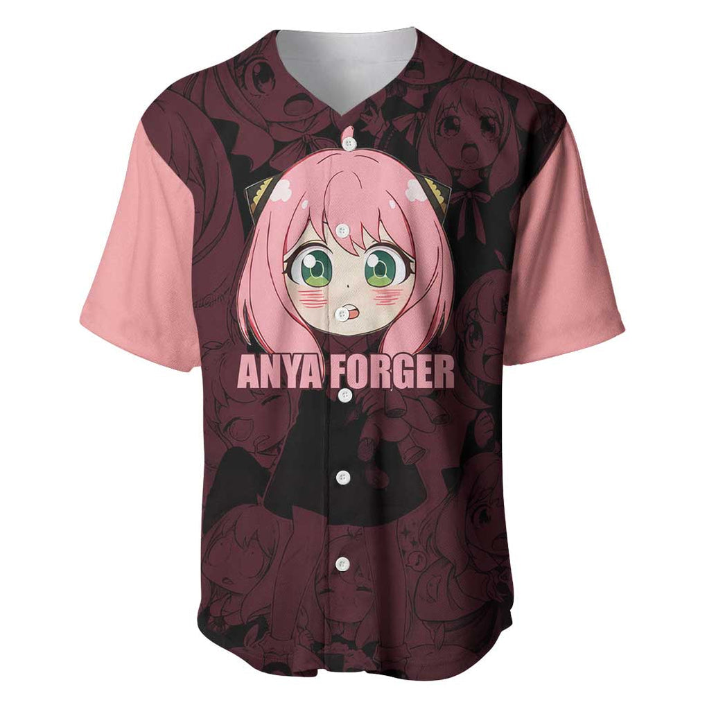 Anya Spy X Anime Style Baseball Jersey_1 Anya Spy X Anime Style Baseball Jersey_1