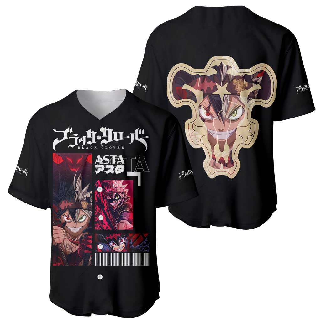 Asta Black Clover Anime Style Baseball Jersey Asta Black Clover Anime Style Baseball Jersey
