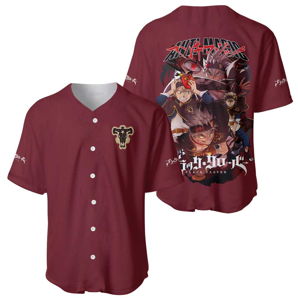 Asta Black Clover Anime Style Baseball Jersey_2 Asta Black Clover Anime Style Baseball Jersey_2