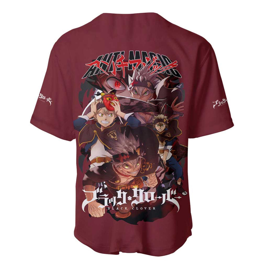 Asta Black Clover Anime Style Baseball Jersey_2 Asta Black Clover Anime Style Baseball Jersey_2