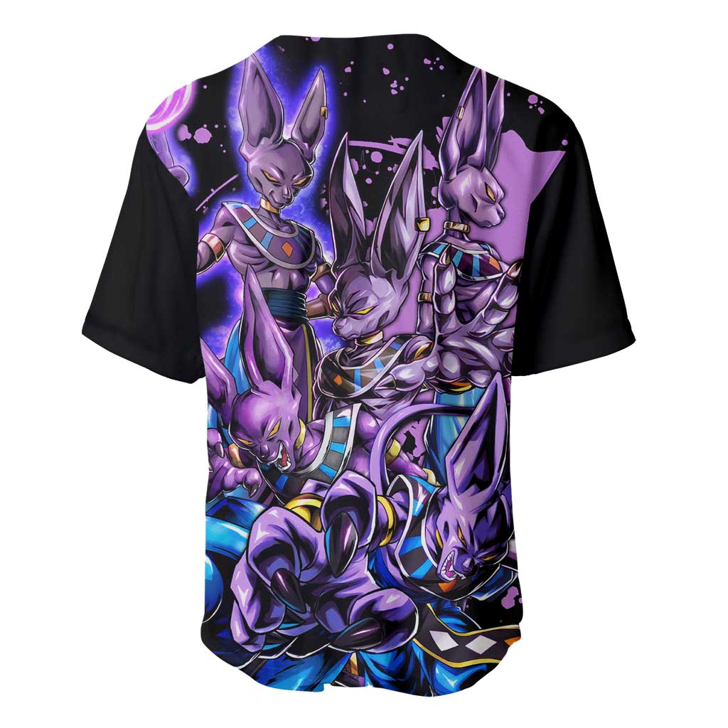 Beerus Dragon Ball Anime Style Baseball Jersey Beerus Dragon Ball Anime Style Baseball Jersey