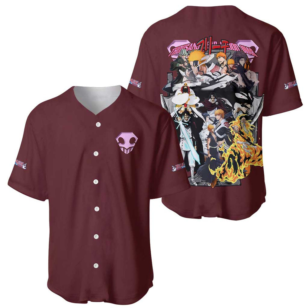 Blood Bleach Anime Style Baseball Jersey Blood Bleach Anime Style Baseball Jersey