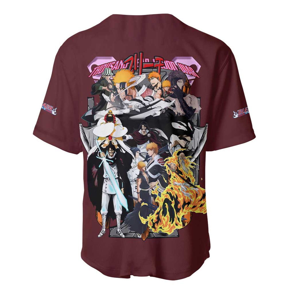 Blood Bleach Anime Style Baseball Jersey Blood Bleach Anime Style Baseball Jersey
