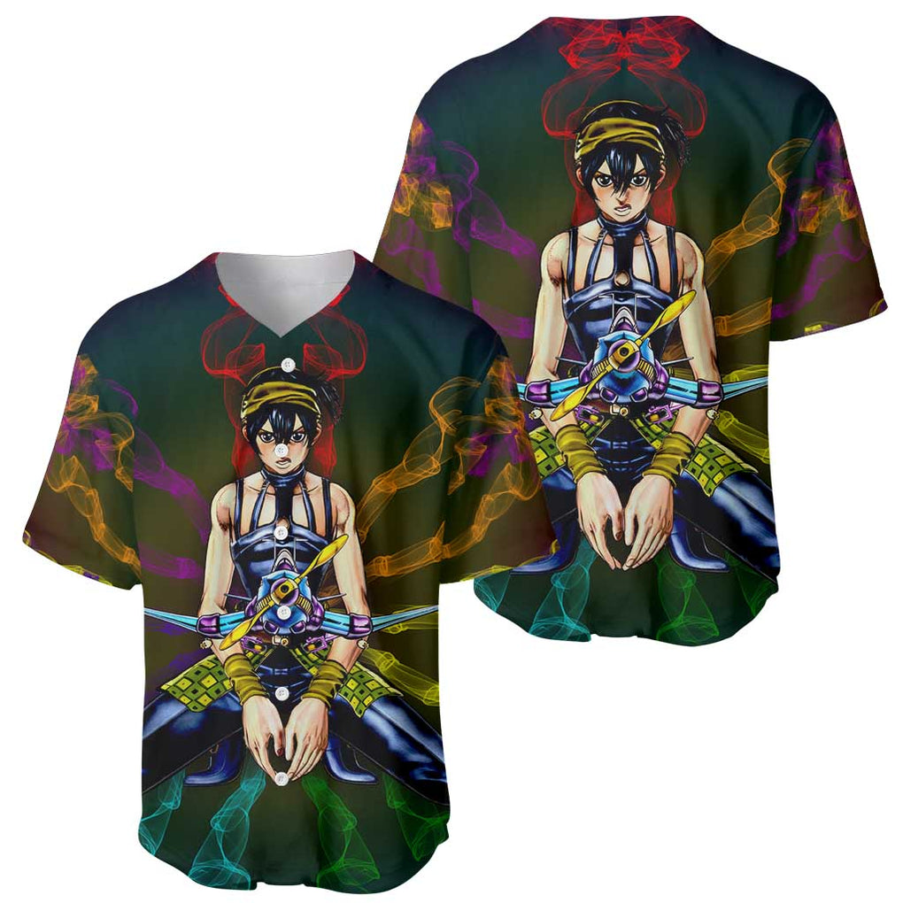 Bomber Jojos Bizarre Trippy Trippy Baseball Jersey Bomber Jojos Bizarre Trippy Trippy Baseball Jersey