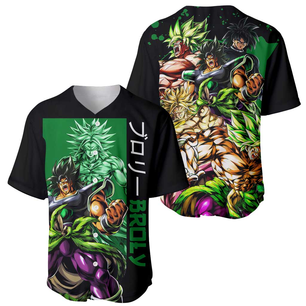 Broly Dragon Ball Anime Style Baseball Jersey Broly Dragon Ball Anime Style Baseball Jersey