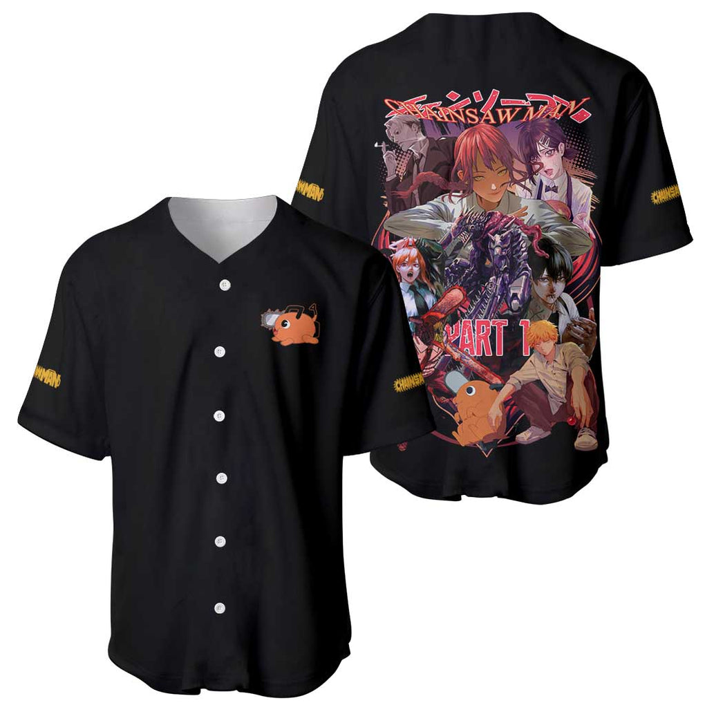 Chainsaw Man Part Anime Style Baseball Jersey Chainsaw Man Part Anime Style Baseball Jersey