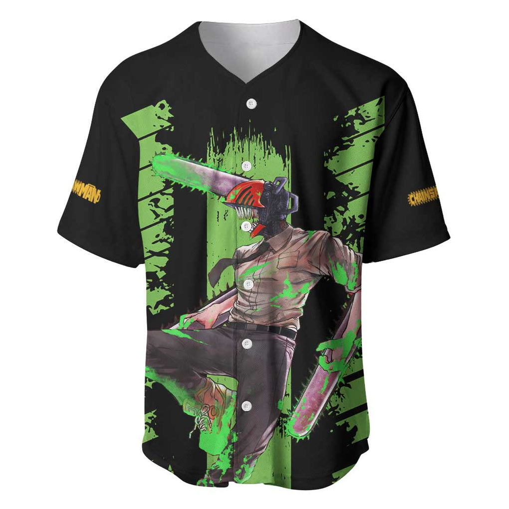 Denji Chainsaw Man Cyper Style Baseball Jersey Denji Chainsaw Man Cyper Style Baseball Jersey