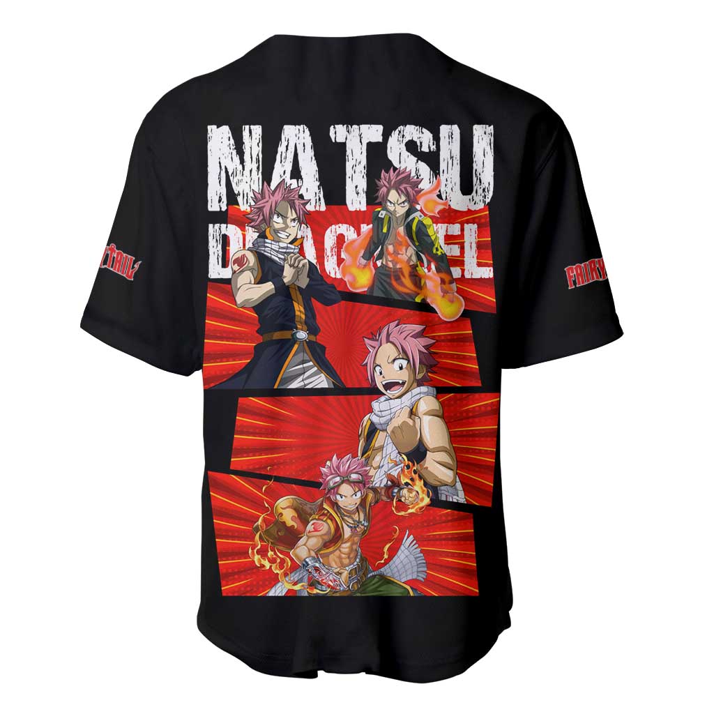 Dragneel Fairy Tail Anime Style Baseball Jersey Dragneel Fairy Tail Anime Style Baseball Jersey