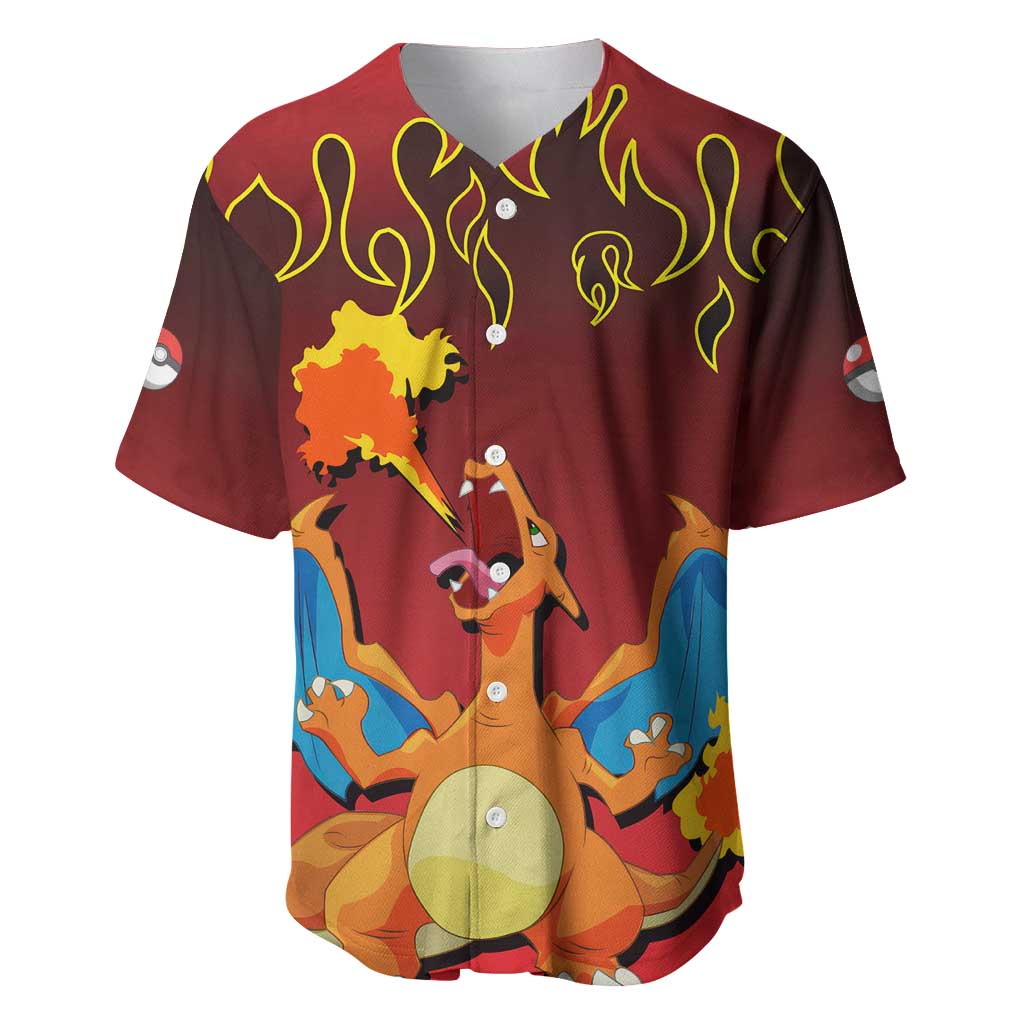 Dragon Poke Anime Style Baseball Jersey Dragon Poke Anime Style Baseball Jersey