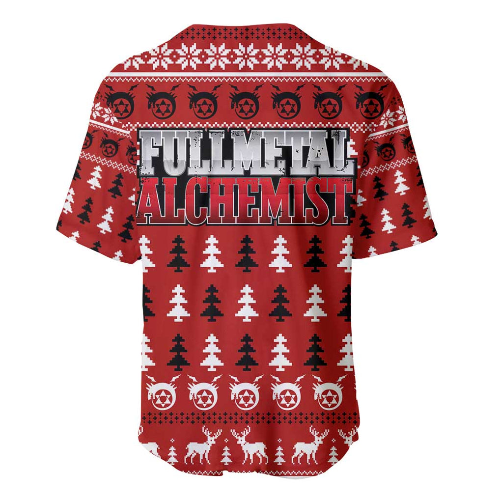 Fullmetal Alchemist Christmas Style Baseball Jersey Fullmetal Alchemist Christmas Style Baseball Jersey
