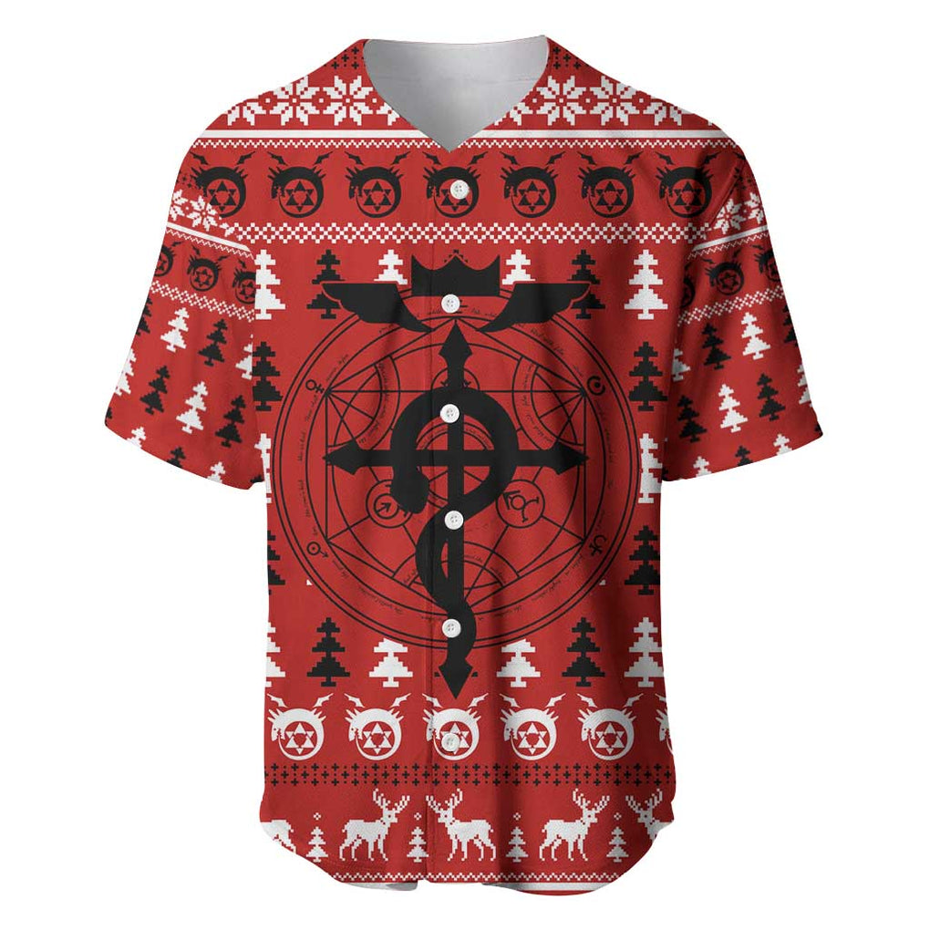 Fullmetal Alchemist Christmas Style Baseball Jersey Fullmetal Alchemist Christmas Style Baseball Jersey