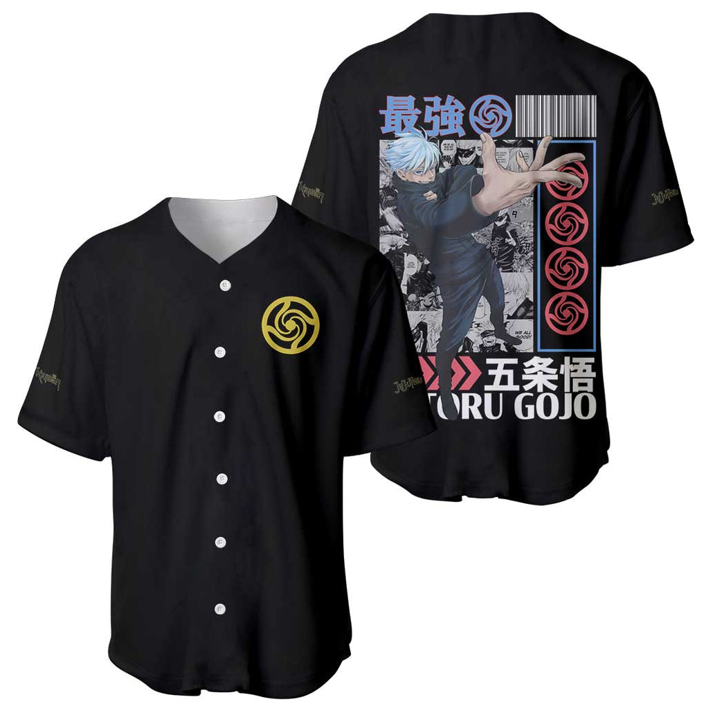 Gojo Jujutsu Kaisen Anime Style Baseball Jersey Gojo Jujutsu Kaisen Anime Style Baseball Jersey