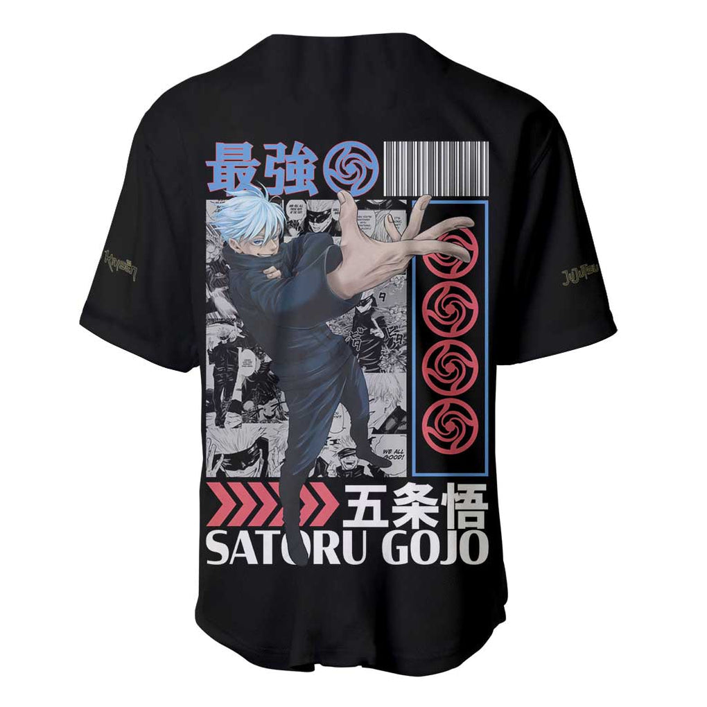 Gojo Jujutsu Kaisen Anime Style Baseball Jersey Gojo Jujutsu Kaisen Anime Style Baseball Jersey