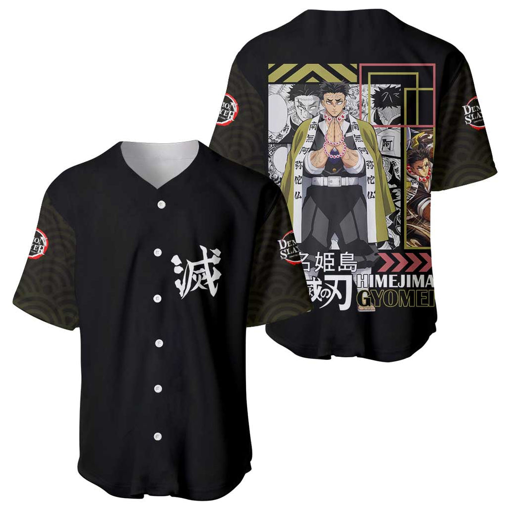 Gyomei Himejima Kimesu Anime Style Baseball Jersey Gyomei Himejima Kimesu Anime Style Baseball Jersey