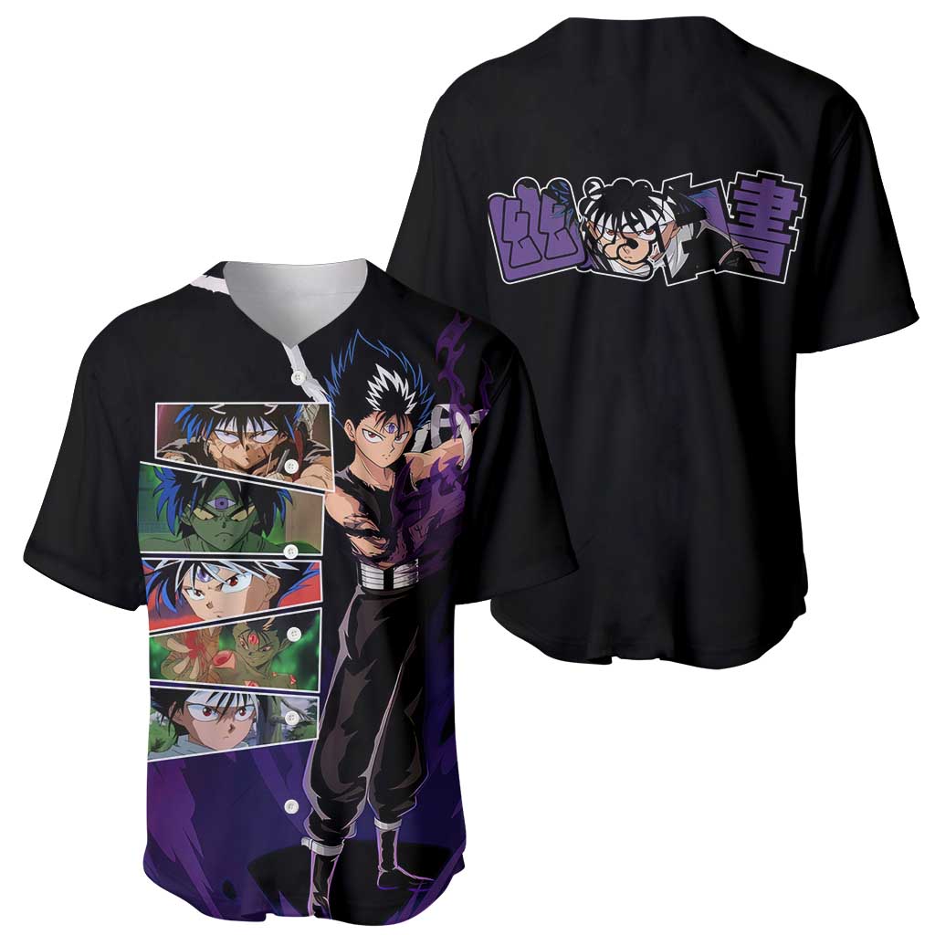 Hiei Yuyu Hakusho Anime Style Baseball Jersey Hiei Yuyu Hakusho Anime Style Baseball Jersey