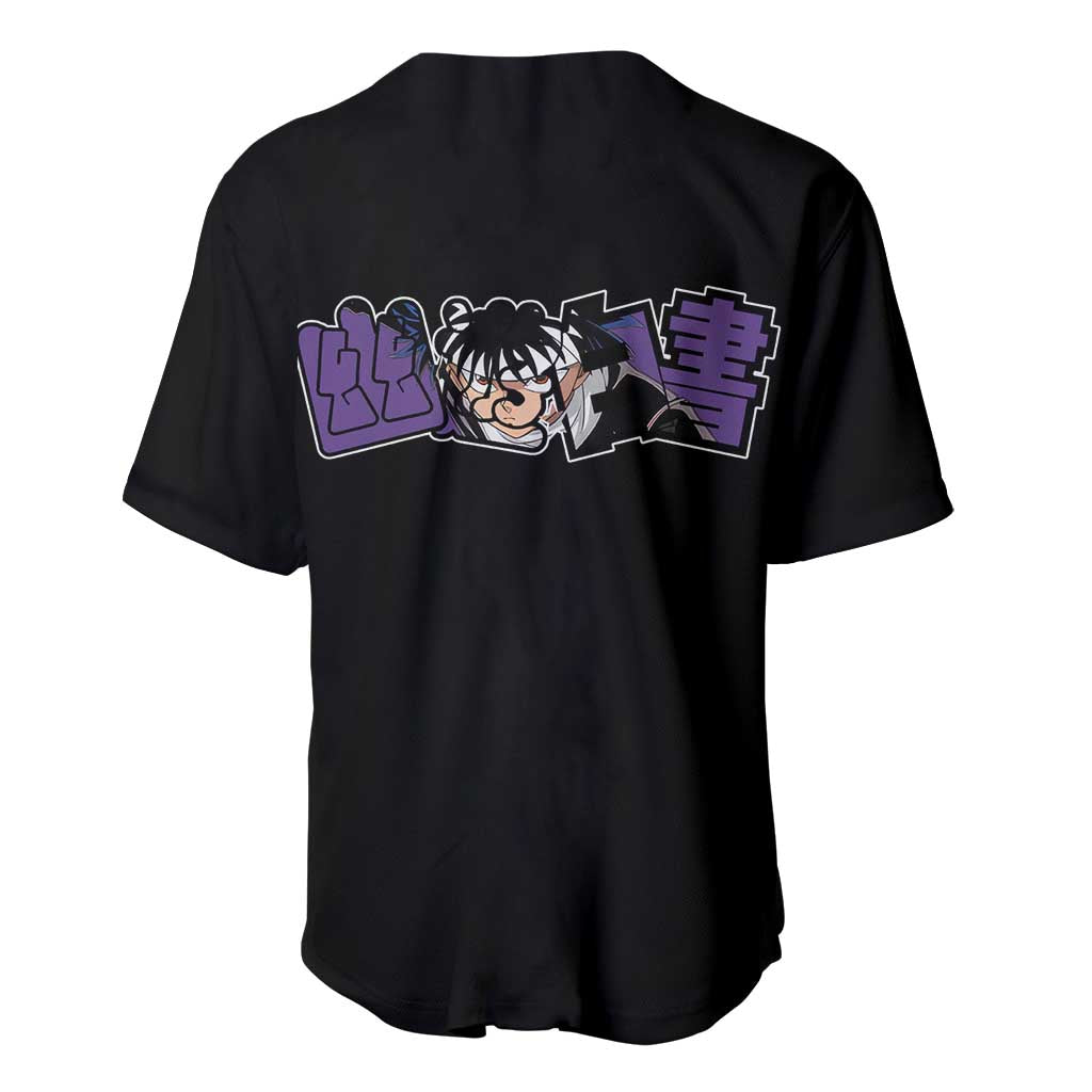 Hiei Yuyu Hakusho Anime Style Baseball Jersey Hiei Yuyu Hakusho Anime Style Baseball Jersey