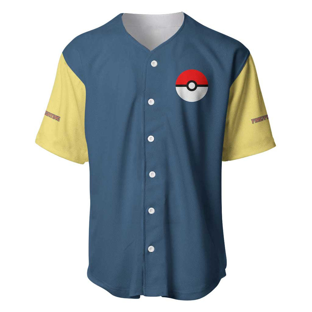 Infernape Poke Anime Style Baseball Jersey Infernape Poke Anime Style Baseball Jersey