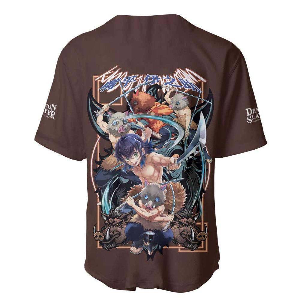 Inosuke Demon Slayer Anime Style Baseball Jersey_1 Inosuke Demon Slayer Anime Style Baseball Jersey_1