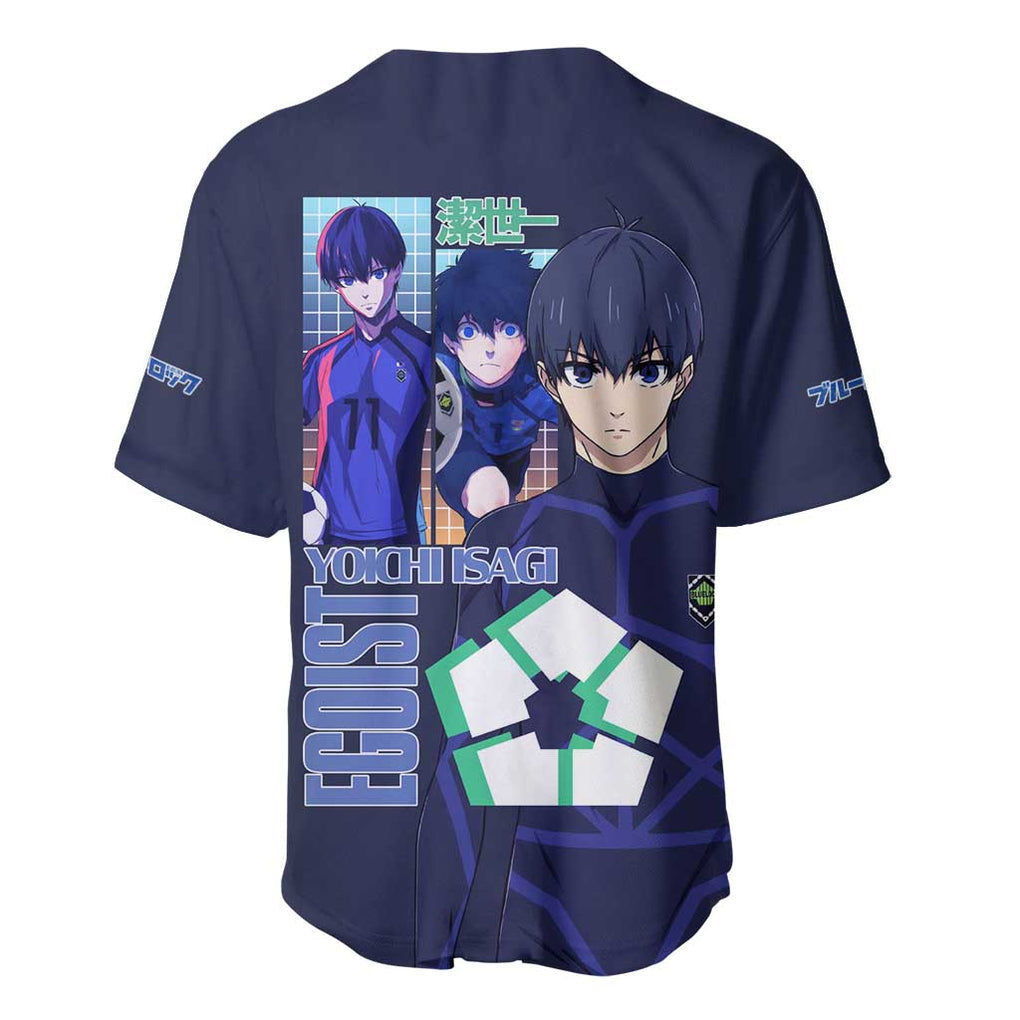 Isagi Yoichi Blue Anime Style Baseball Jersey Isagi Yoichi Blue Anime Style Baseball Jersey