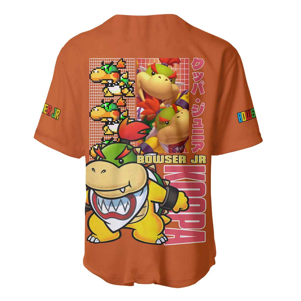 Jr Mario Bros Anime Style Baseball Jersey Jr Mario Bros Anime Style Baseball Jersey