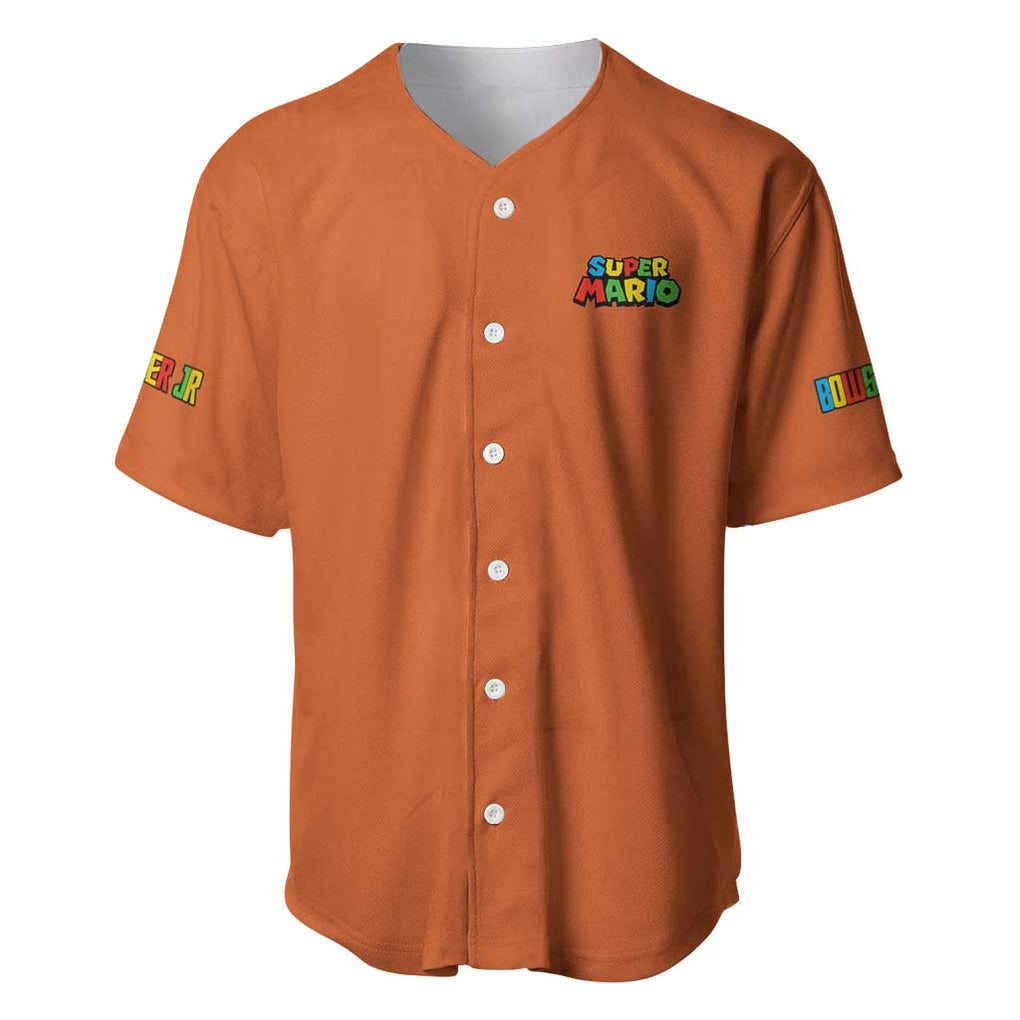 Jr Mario Bros Anime Style Baseball Jersey Jr Mario Bros Anime Style Baseball Jersey