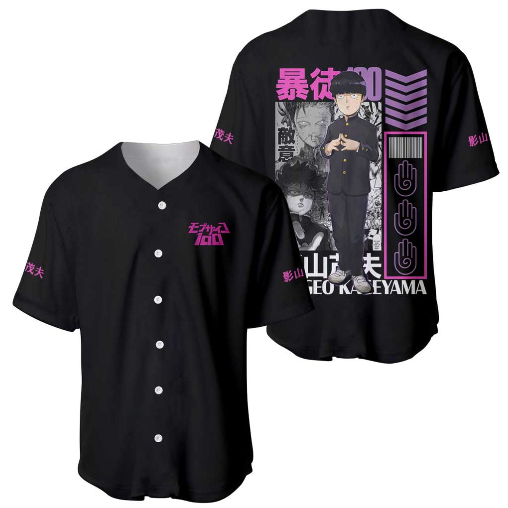 Kageyama Mob Psycho Anime Style Baseball Jersey_1 Kageyama Mob Psycho Anime Style Baseball Jersey_1