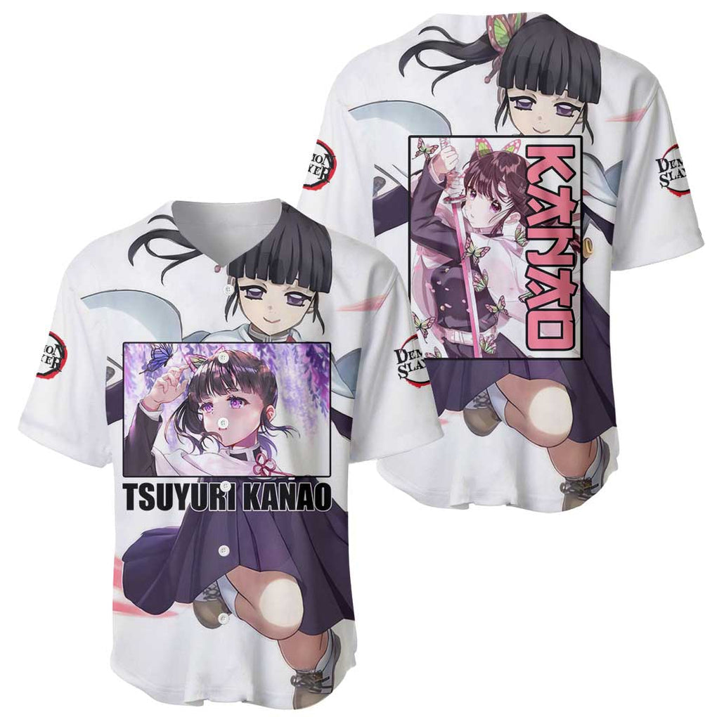 Kanao Demon Slayer Anime Style Baseball Jersey Kanao Demon Slayer Anime Style Baseball Jersey