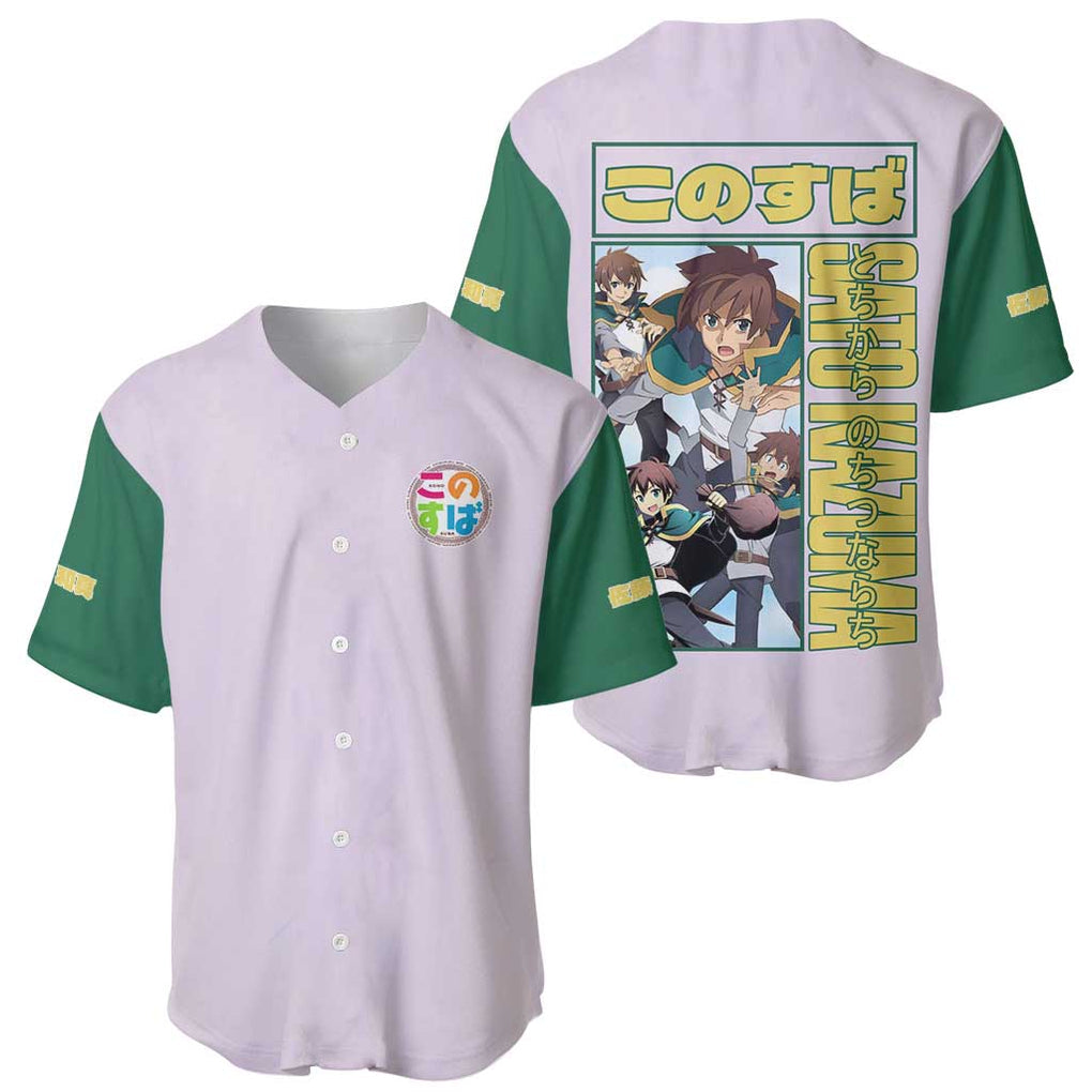 Kazuma Konosuba Anime Style Baseball Jersey Kazuma Konosuba Anime Style Baseball Jersey