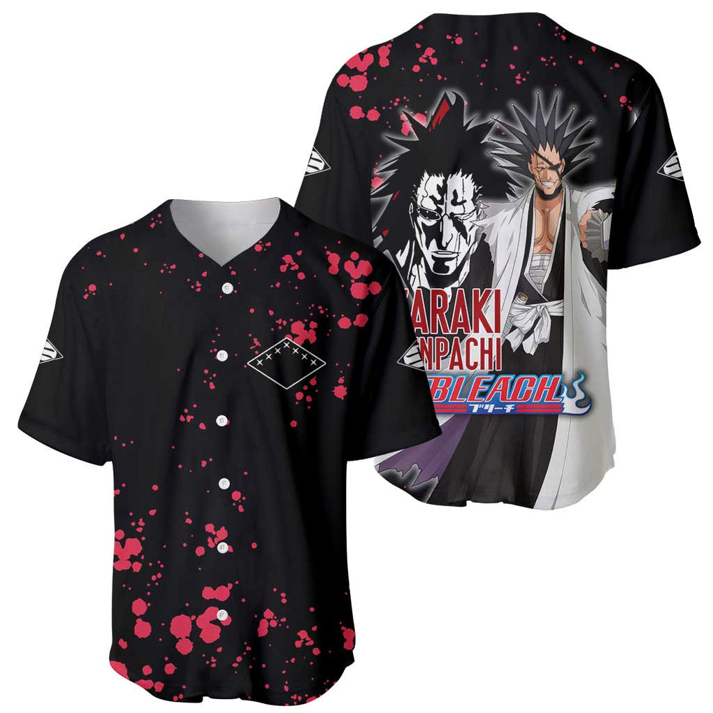 Kenpachi Bleach Anime Style Baseball Jersey Kenpachi Bleach Anime Style Baseball Jersey