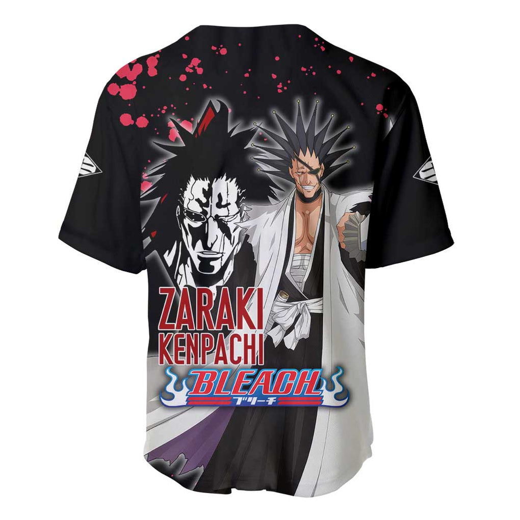 Kenpachi Bleach Anime Style Baseball Jersey Kenpachi Bleach Anime Style Baseball Jersey