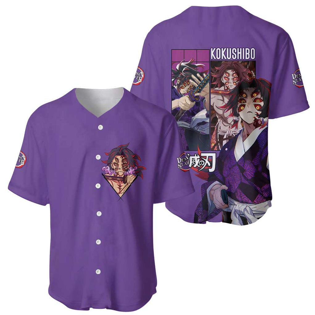 Kokushibo Kimesu No Anime Style Baseball Jersey_1 Kokushibo Kimesu No Anime Style Baseball Jersey_1