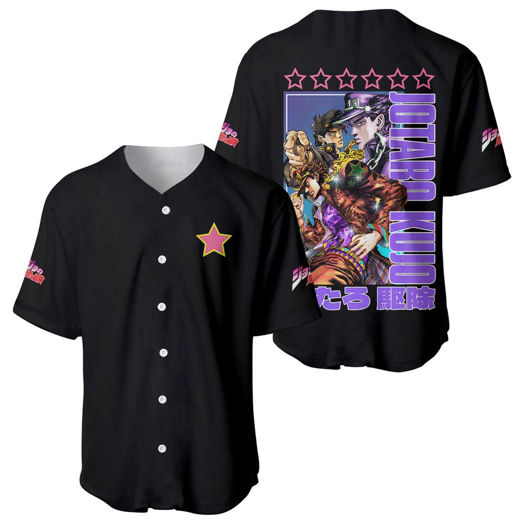 Kujo Jojo Anime Style Baseball Jersey Kujo Jojo Anime Style Baseball Jersey