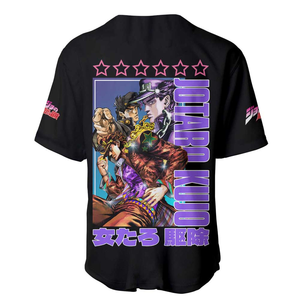 Kujo Jojo Anime Style Baseball Jersey Kujo Jojo Anime Style Baseball Jersey