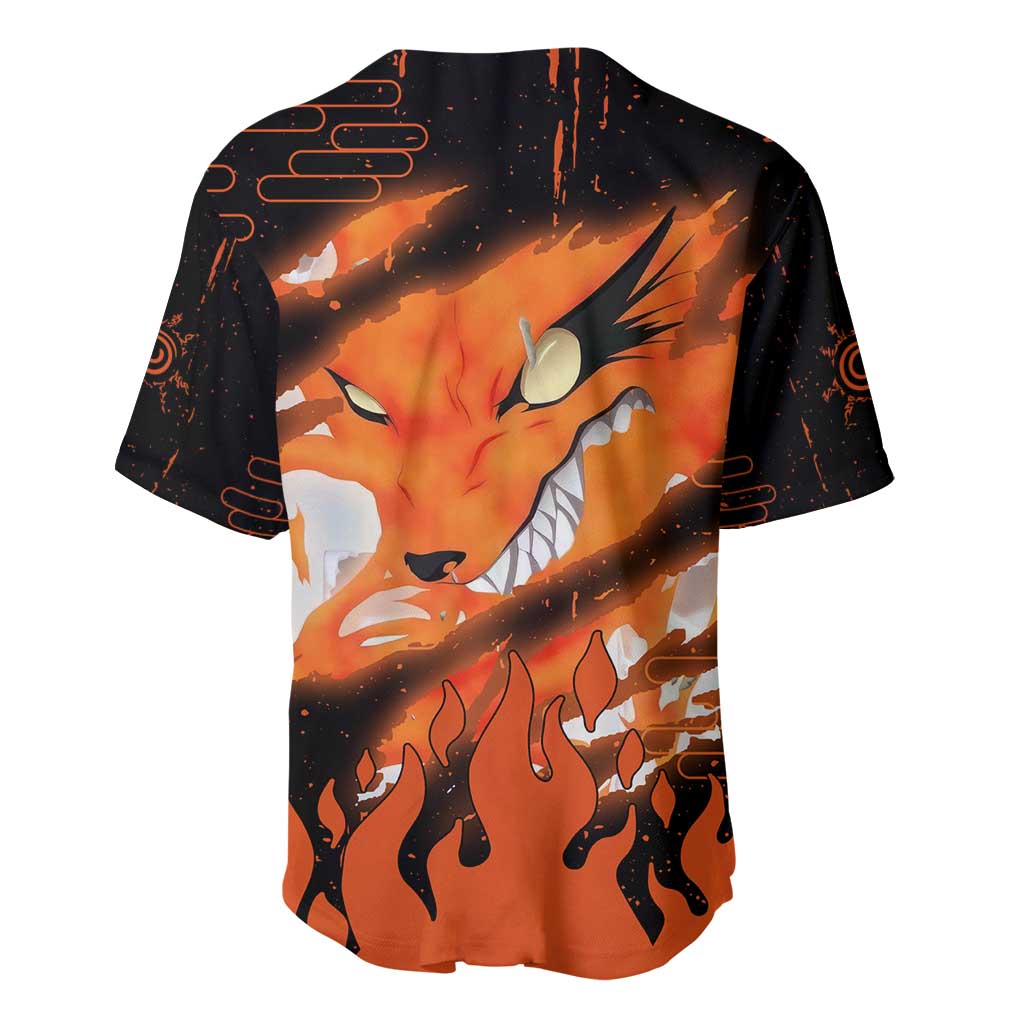 Kurama Naruto Anime Style Baseball Jersey Kurama Naruto Anime Style Baseball Jersey