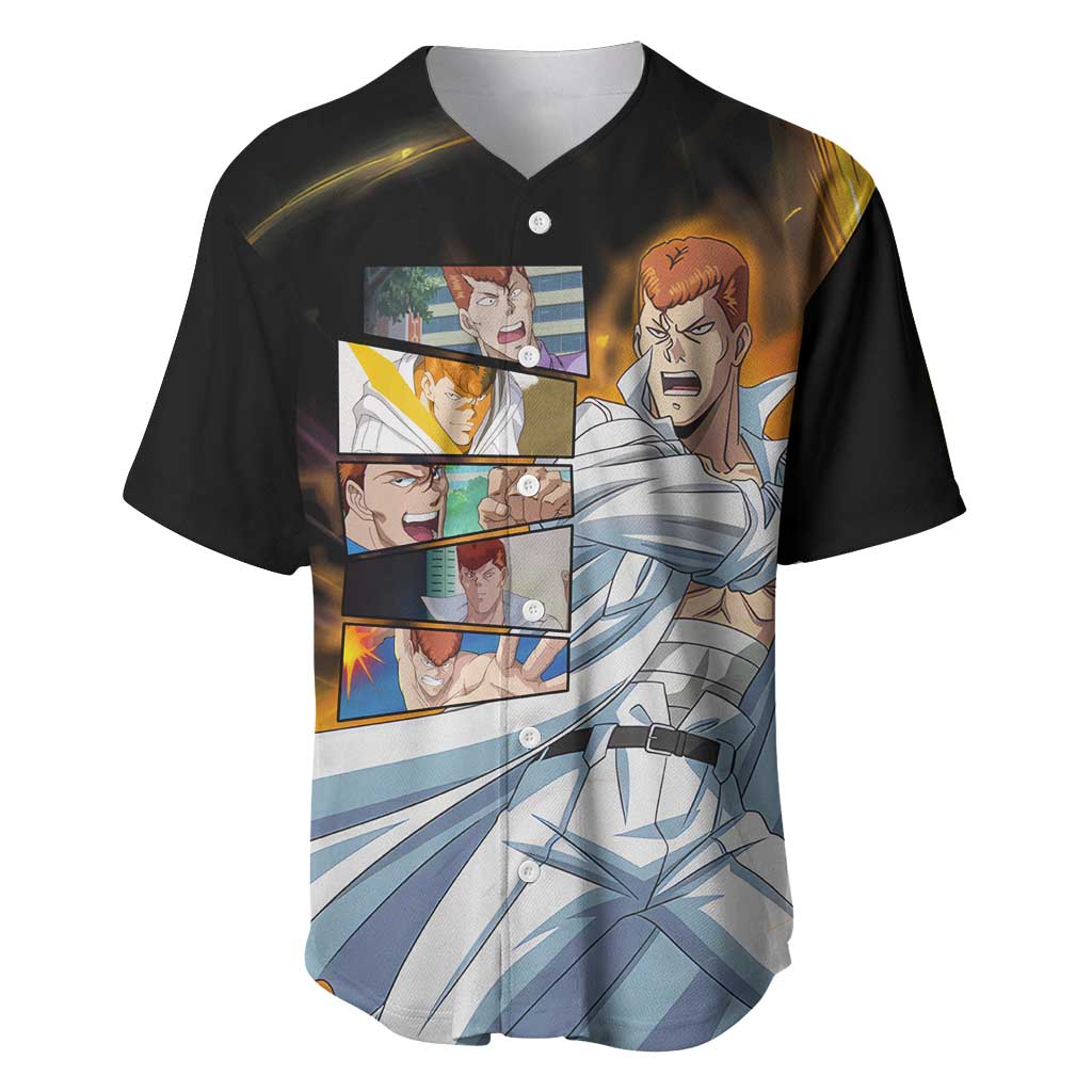 Kuwabara Yuyu Hakusho Anime Style Baseball Jersey Kuwabara Yuyu Hakusho Anime Style Baseball Jersey