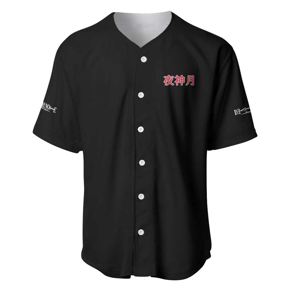Light Yagami Death Anime Style Baseball Jersey Light Yagami Death Anime Style Baseball Jersey
