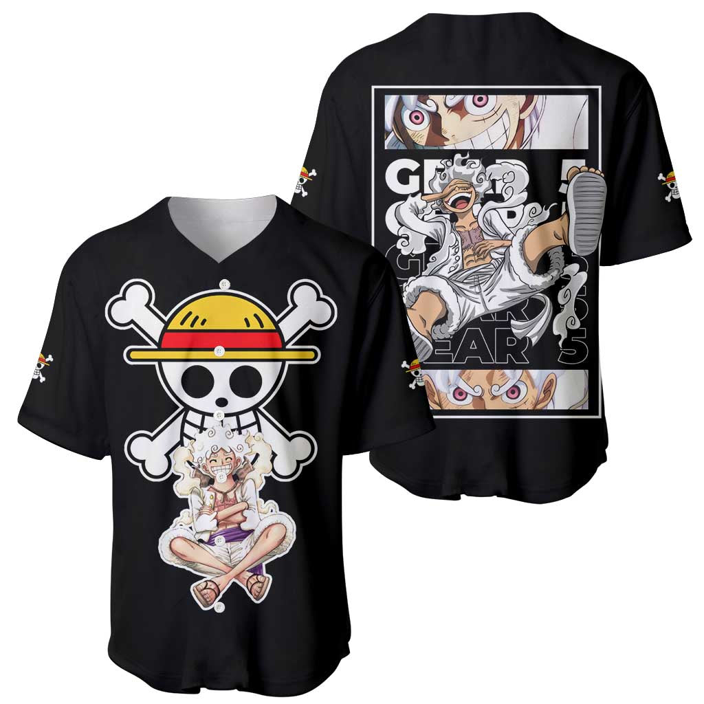 Luffy One Piece Anime Style Baseball Jersey_3 Luffy One Piece Anime Style Baseball Jersey_3