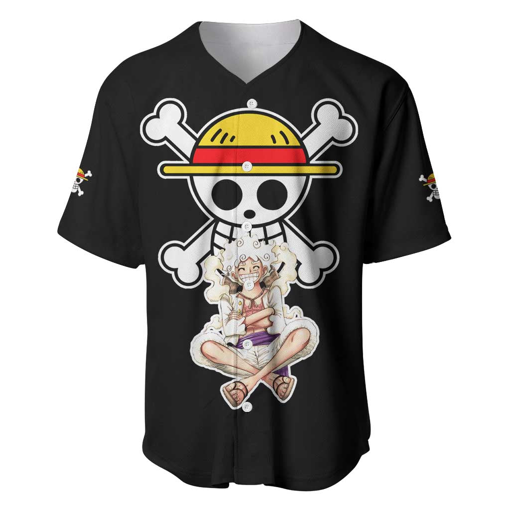 Luffy One Piece Anime Style Baseball Jersey_3 Luffy One Piece Anime Style Baseball Jersey_3