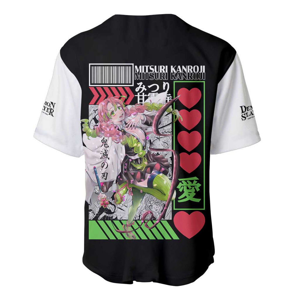 Mitsuri Kanroji Kimesu Anime Style Baseball Jersey Mitsuri Kanroji Kimesu Anime Style Baseball Jersey