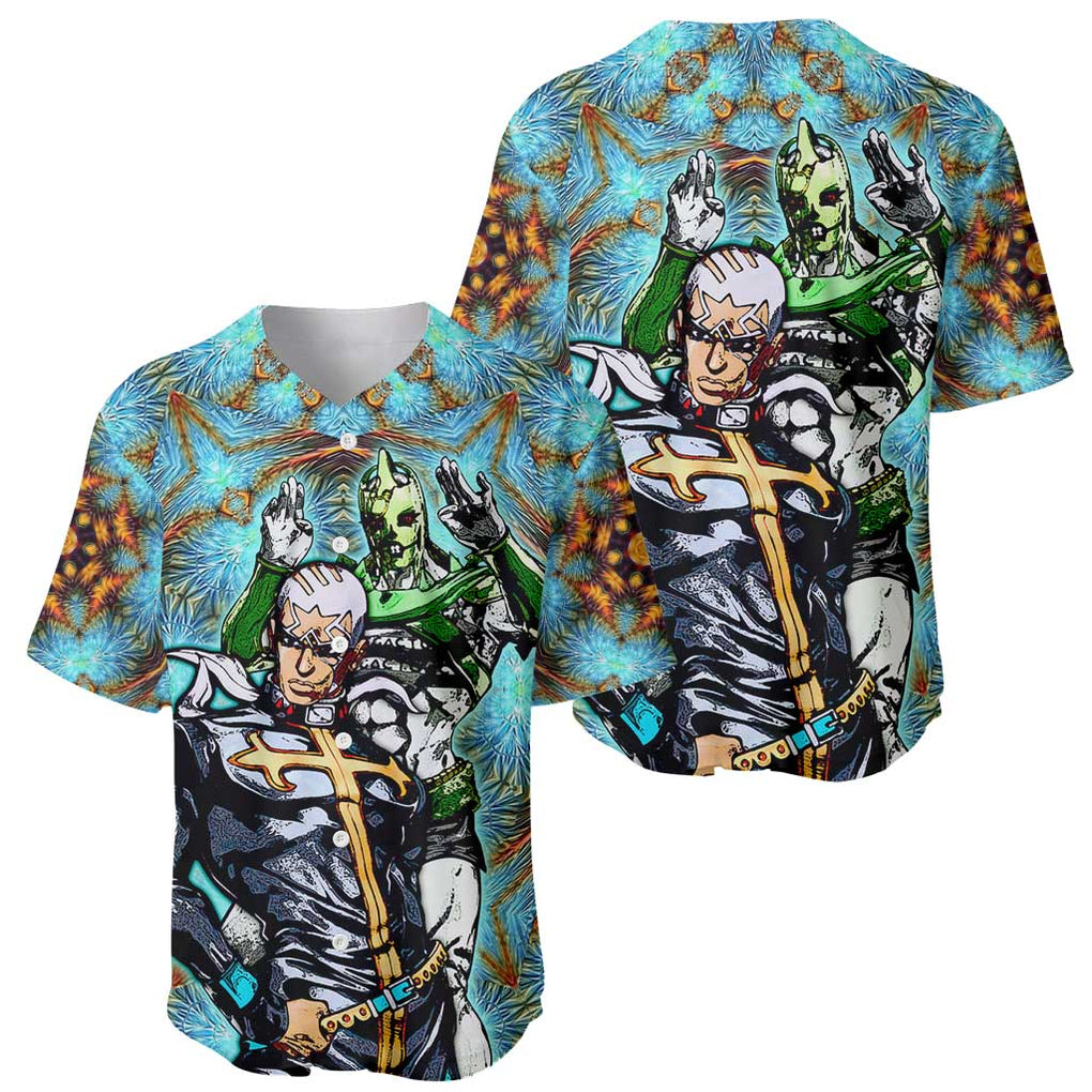 Moon Jojos Bizarre Trippy Trippy Baseball Jersey Moon Jojos Bizarre Trippy Trippy Baseball Jersey
