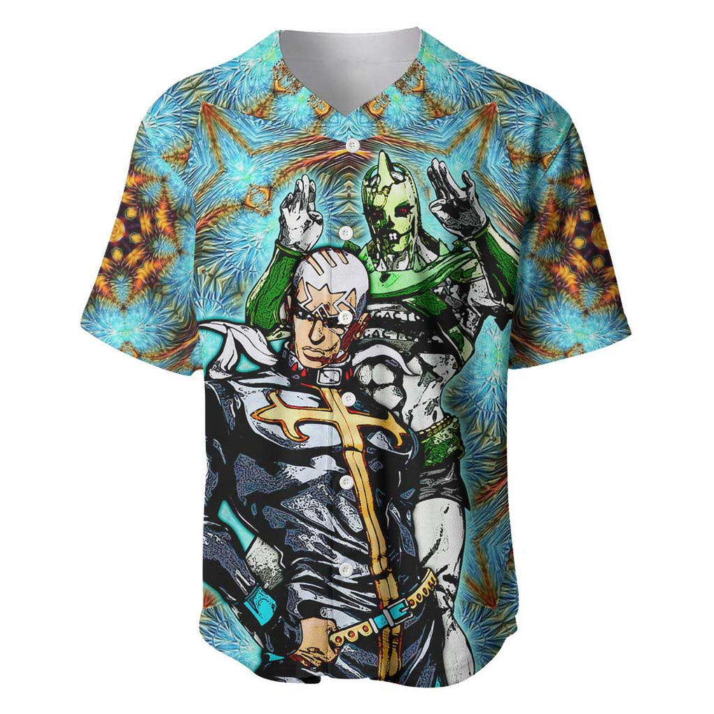 Moon Jojos Bizarre Trippy Trippy Baseball Jersey Moon Jojos Bizarre Trippy Trippy Baseball Jersey