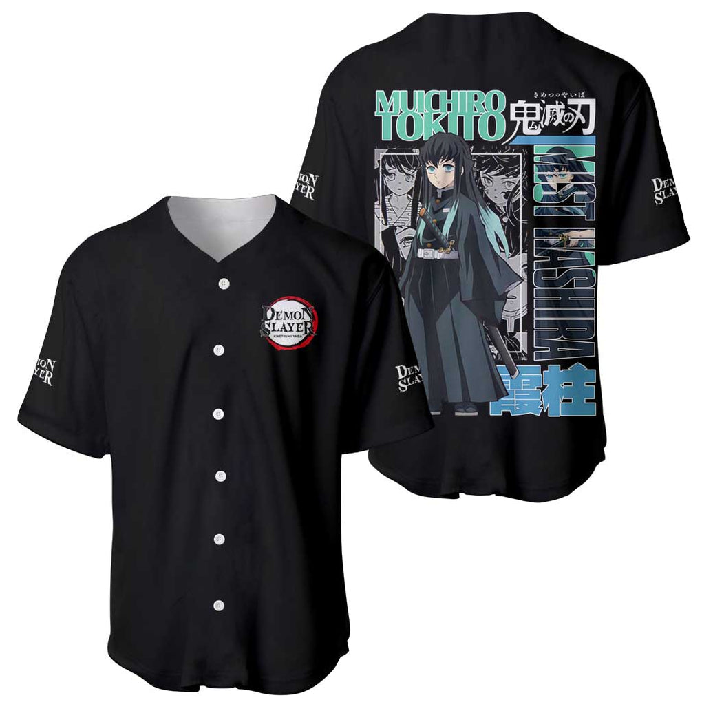 Muichiro Tokito Kimesu Anime Style Baseball Jersey Muichiro Tokito Kimesu Anime Style Baseball Jersey