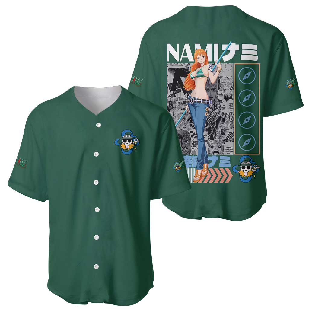 Nami One Piece Anime Style Baseball Jersey Nami One Piece Anime Style Baseball Jersey