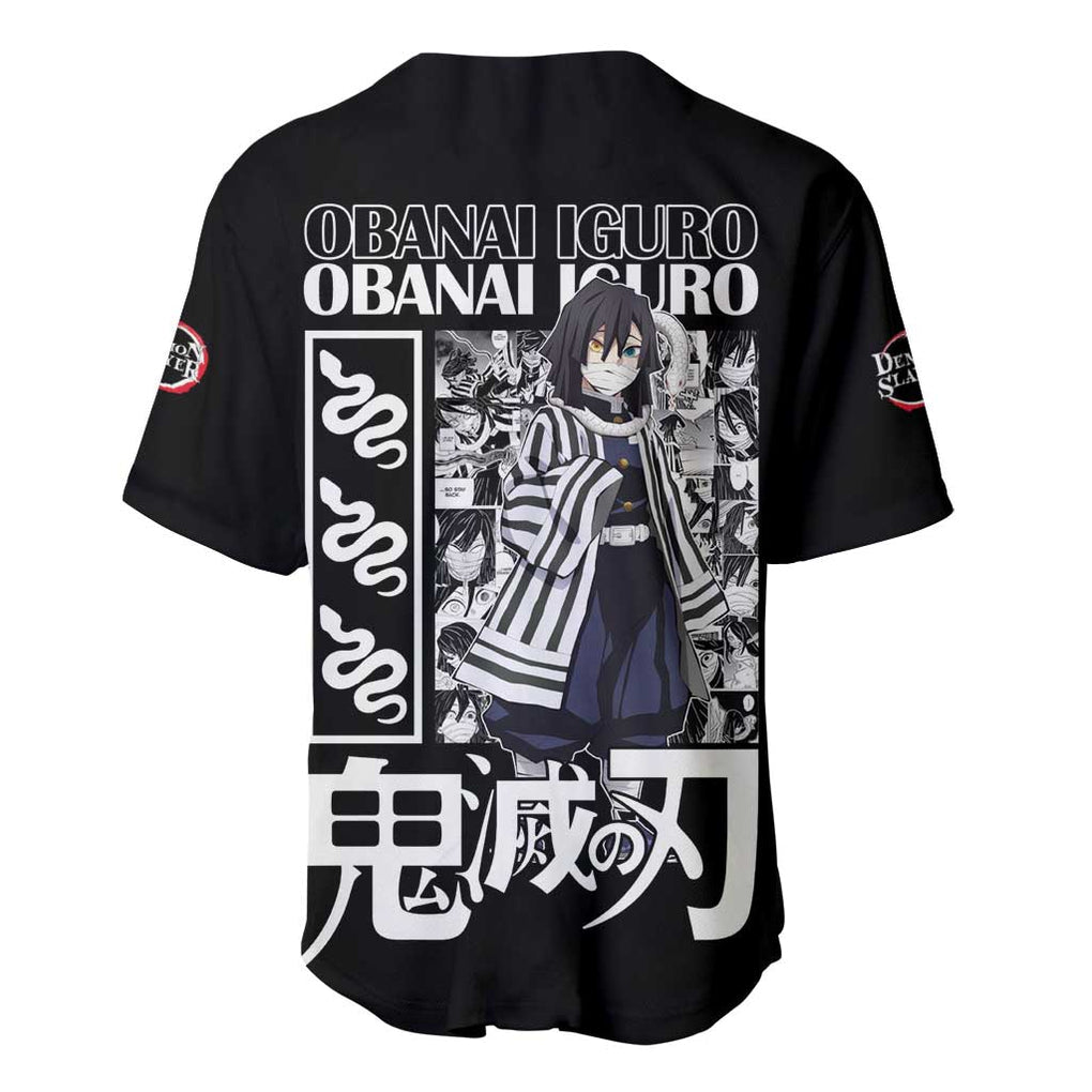 Obanai Iguro Kimesu Anime Style Baseball Jersey Obanai Iguro Kimesu Anime Style Baseball Jersey