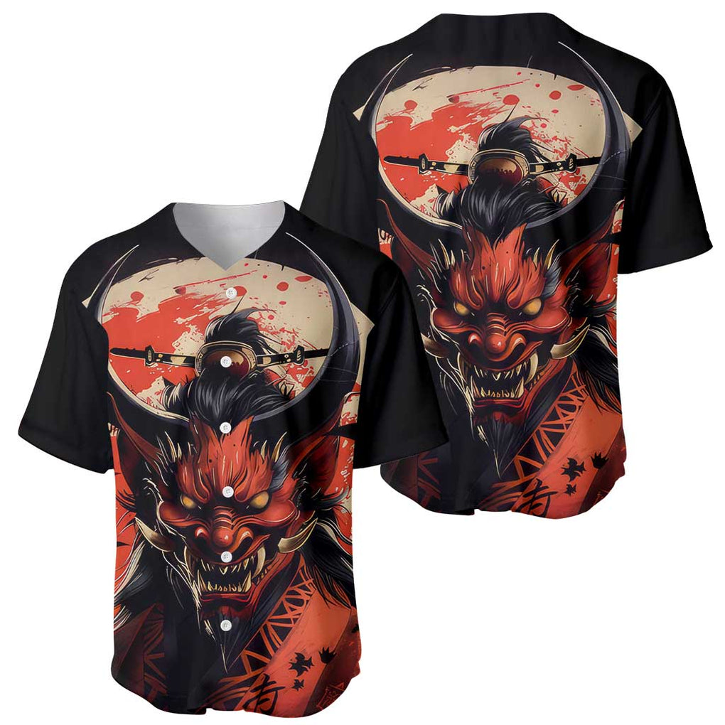 Oni Demon Anime Style Baseball Jersey Oni Demon Anime Style Baseball Jersey