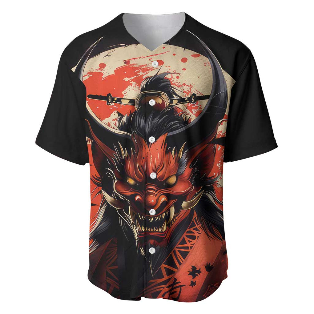 Oni Demon Anime Style Baseball Jersey Oni Demon Anime Style Baseball Jersey