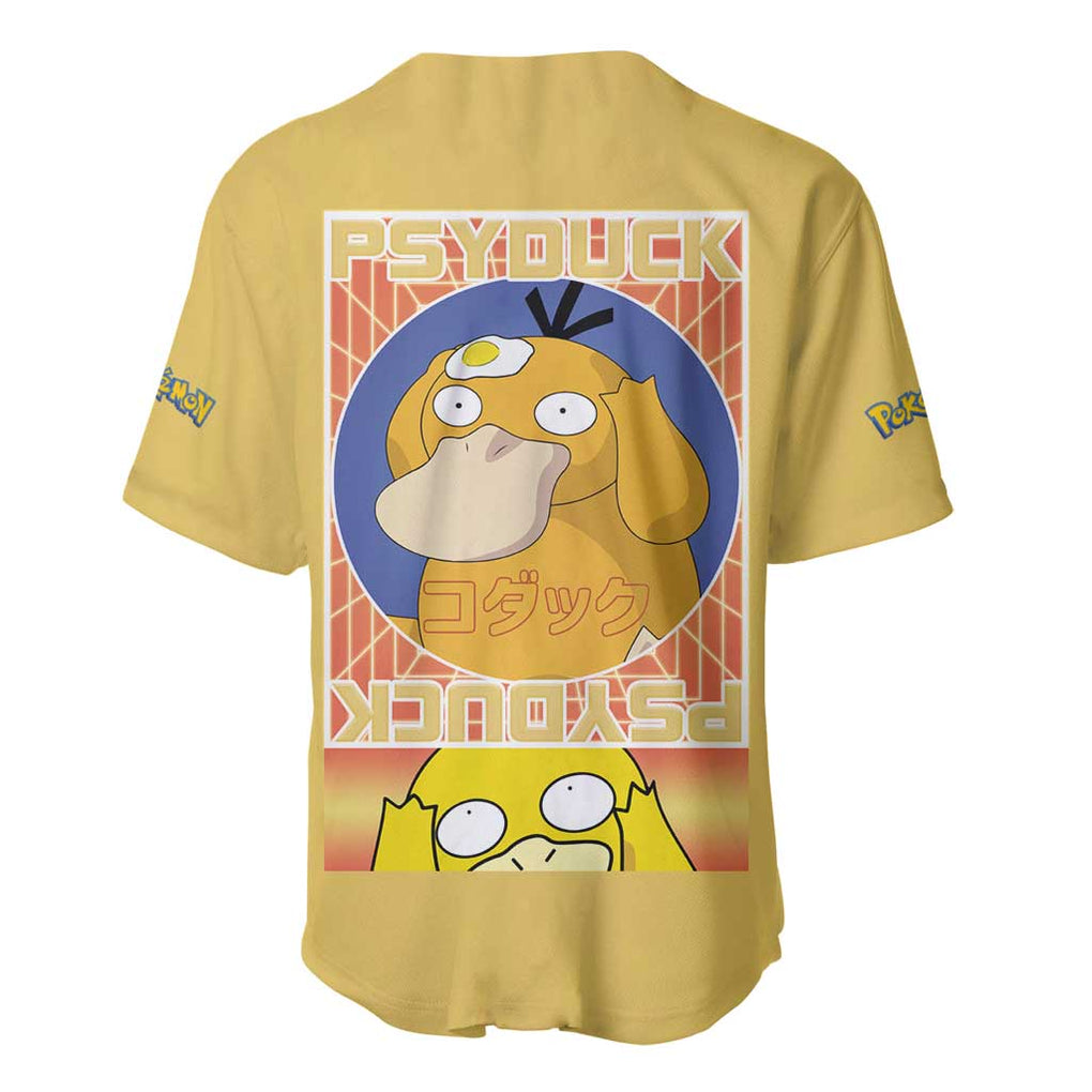 Psyduck Poke Cute Style Baseball Jersey Psyduck Poke Cute Style Baseball Jersey