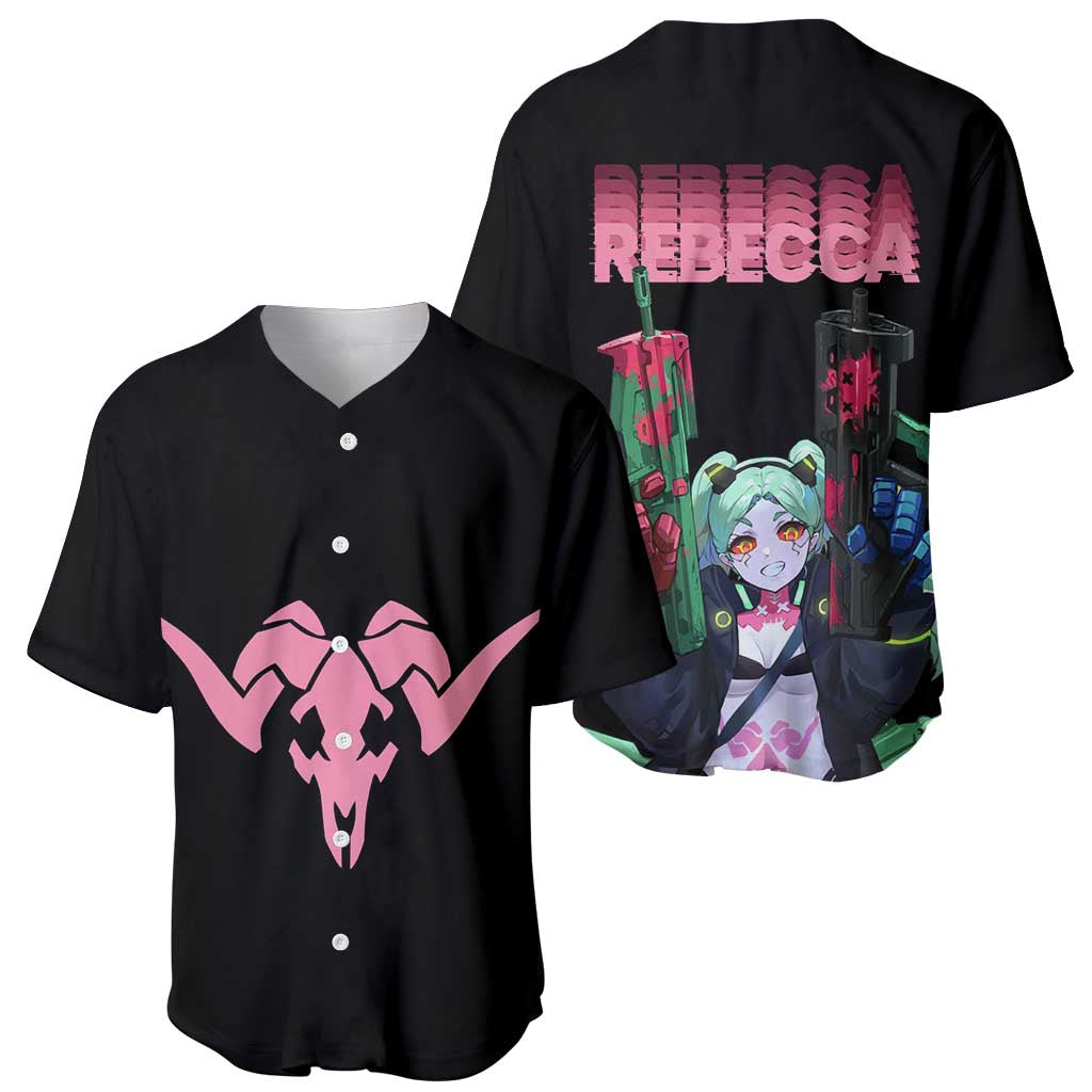 Rebecca Cyberpunk Edgerunners Anime Style Baseball Jersey Rebecca Cyberpunk Edgerunners Anime Style Baseball Jersey